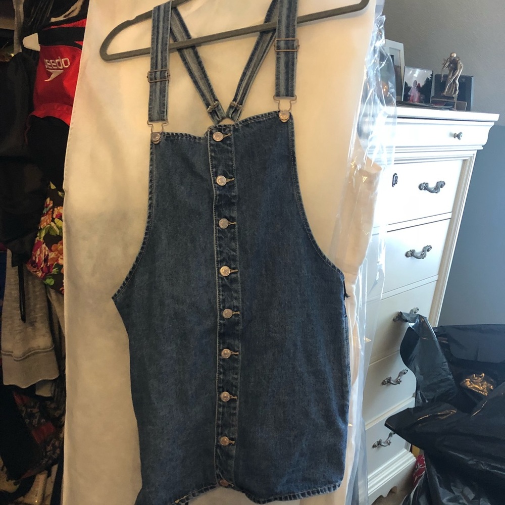 Denim Overall dress. Never worn before